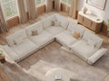 POVISON Hudson 144'' Oversized Modular Sectional Sofa, 5 Seater, Beige
